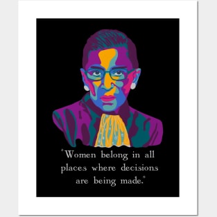 RBG Portrait and Quote Posters and Art